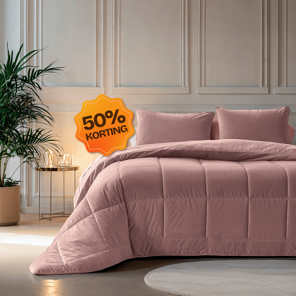 CloudSoft Velvet | Roze Dekbed en Overtrek in 1!