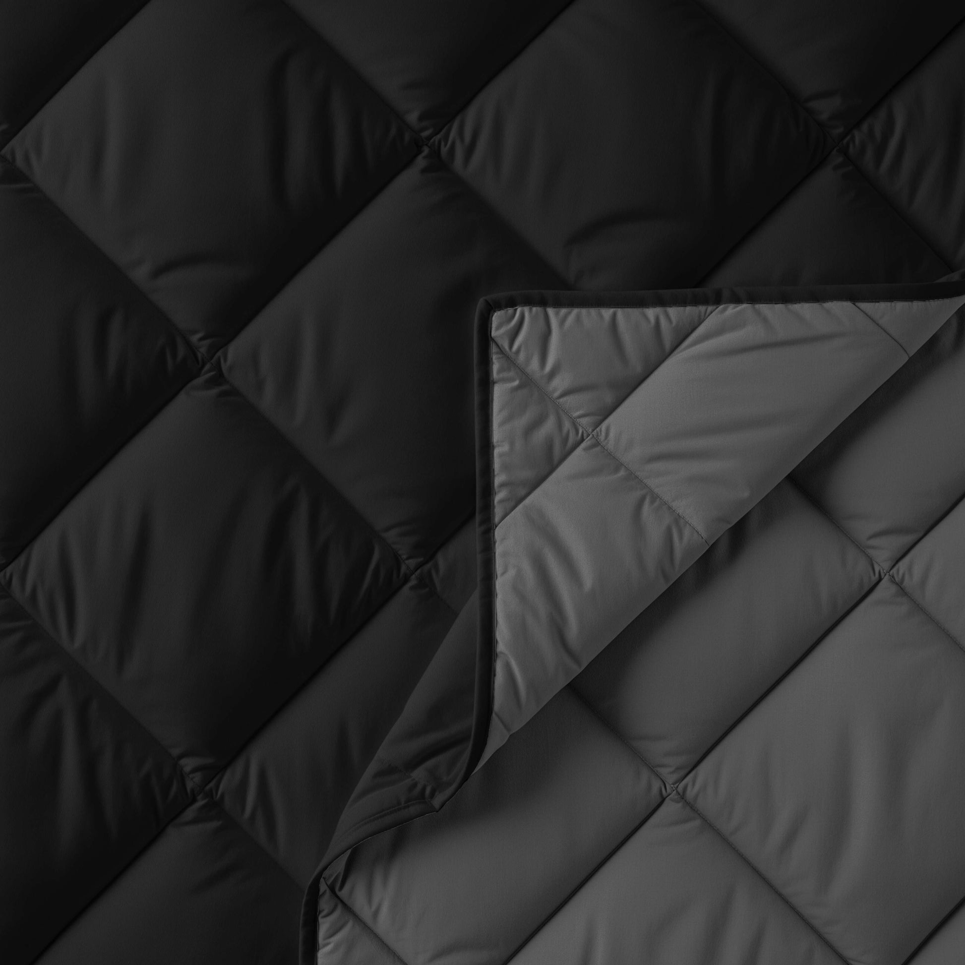 CloudSoft Diamond | Zwart/Antraciet Dekbed en Overtrek in 1!