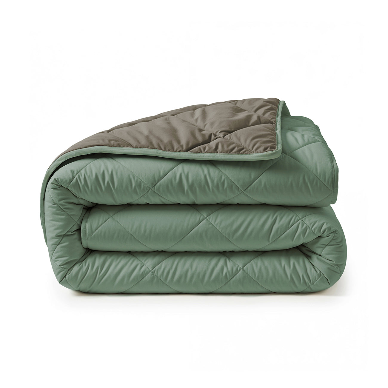 CloudSoft Diamond | Groen/Kaki Dekbed en Overtrek in 1!