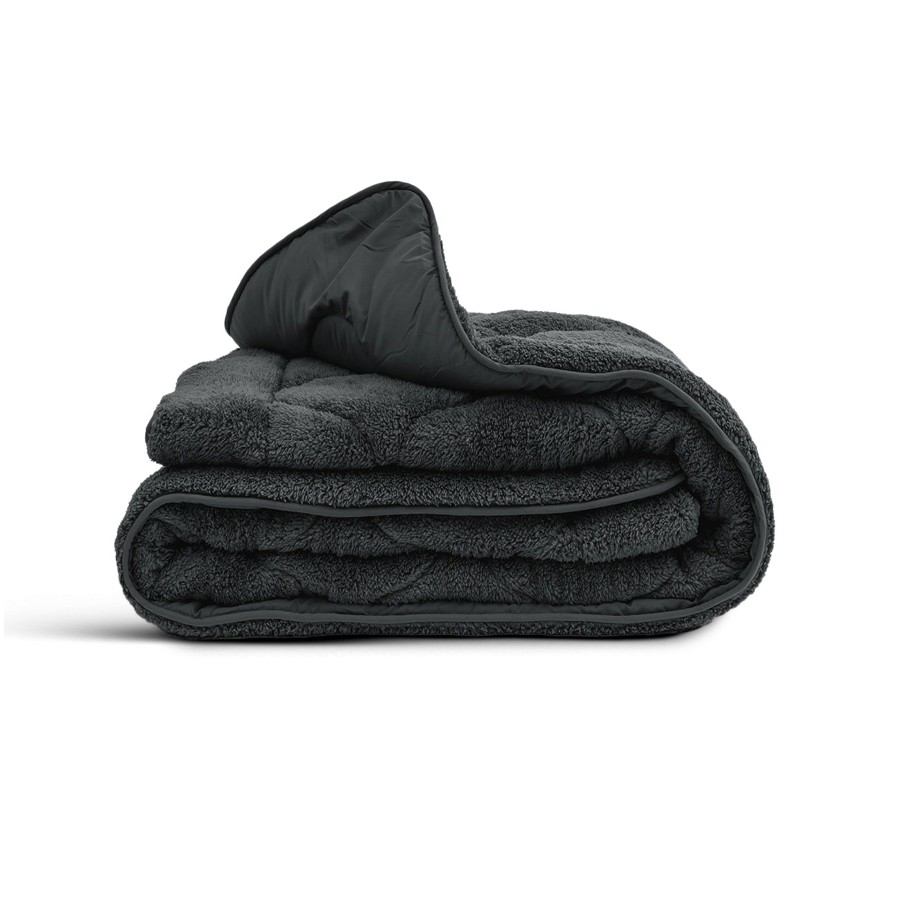 CloudSoft Teddy | Zwart Dekbed en Overtrek in 1!