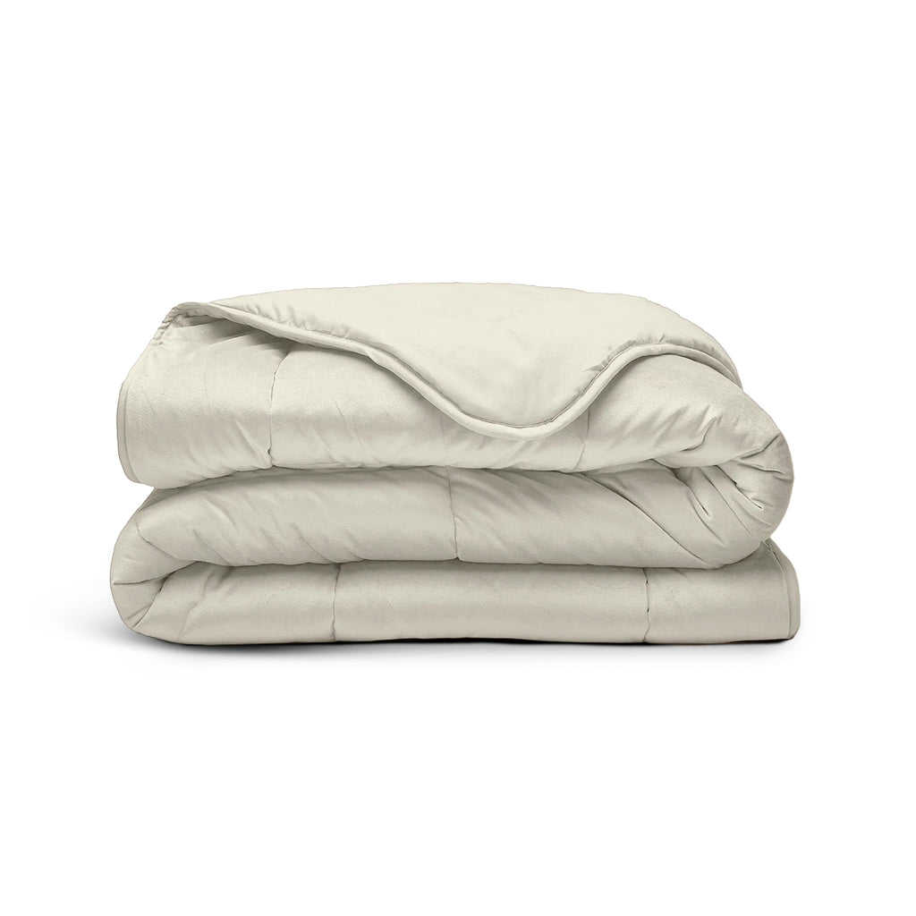 CloudSoft Velvet | Beige Dekbed en Overtrek in 1!