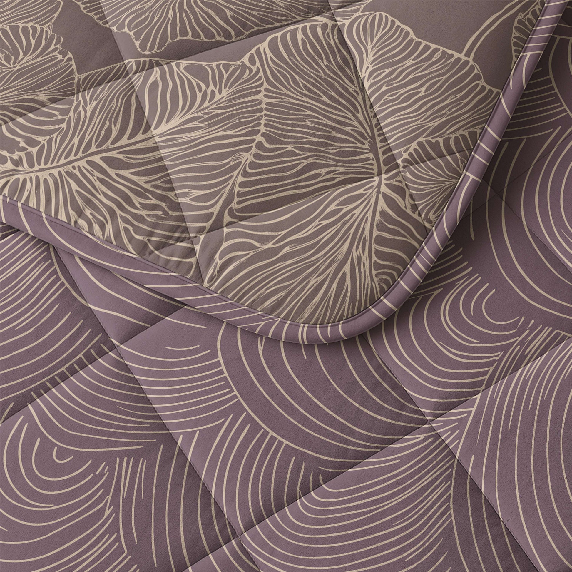 CloudSoft Comfort | Mauve Cirkels Dekbed en Overtrek in 1!