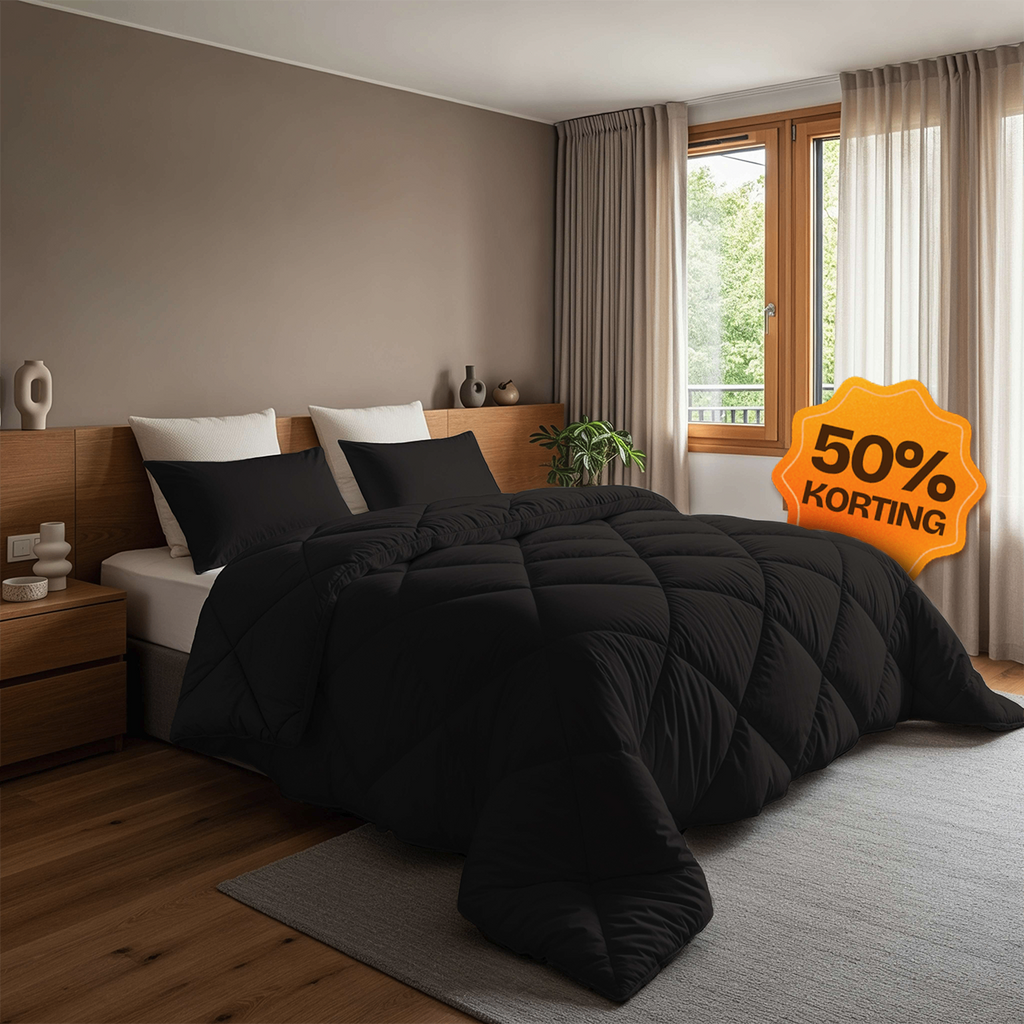 CloudSoft Diamond | Zwart Dekbed en Overtrek in 1!