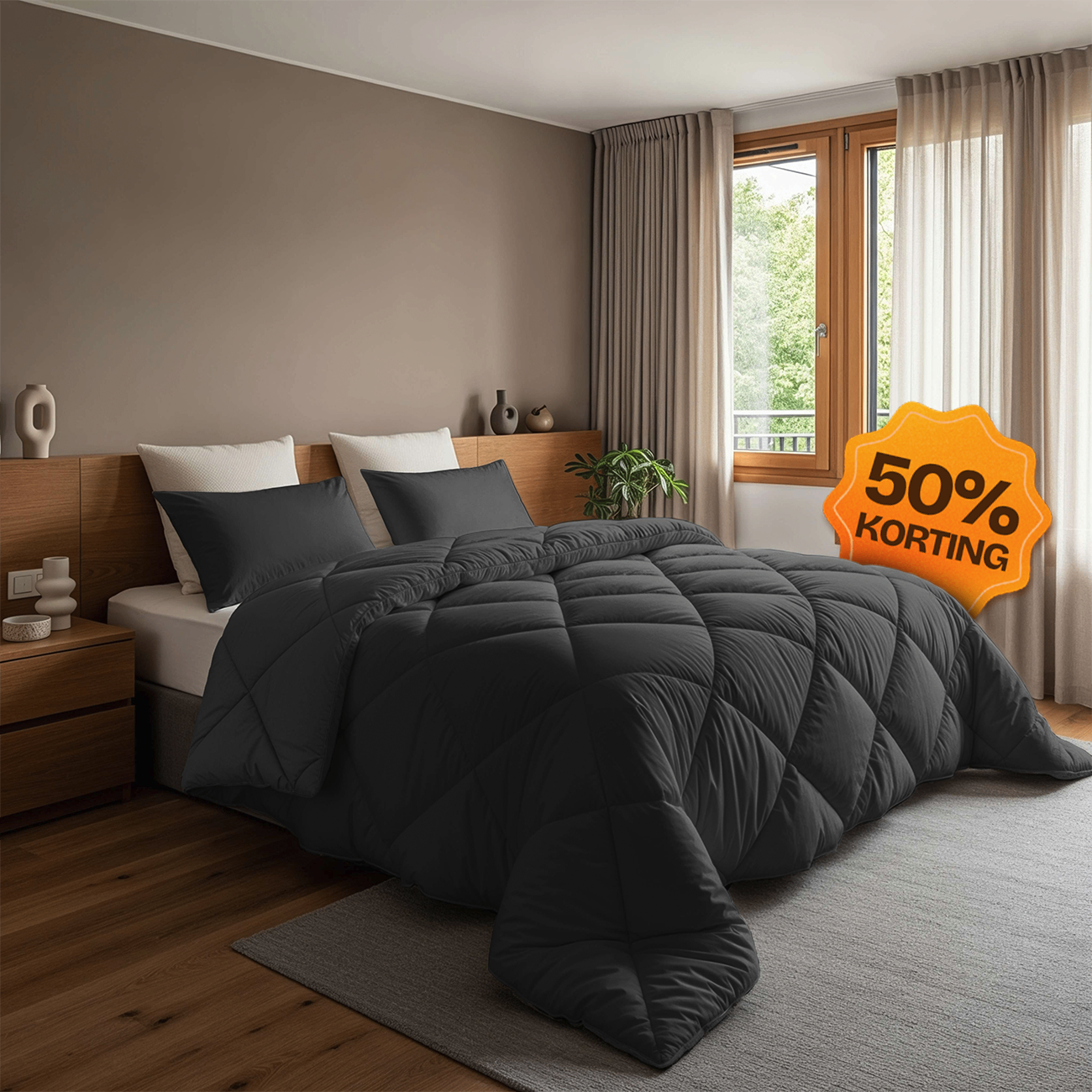 CloudSoft Diamond | Antraciet Dekbed en Overtrek in 1!