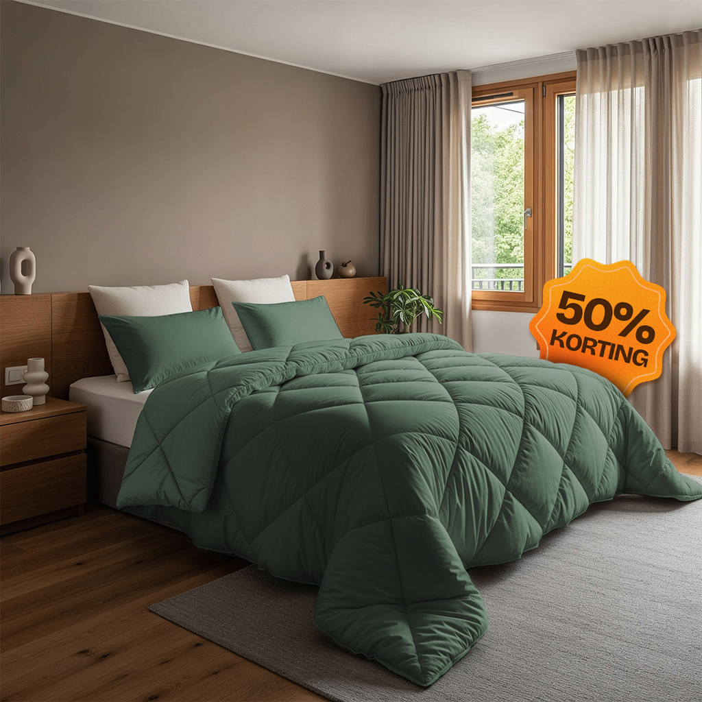 CloudSoft Diamond | Groen Dekbed en Overtrek in 1!