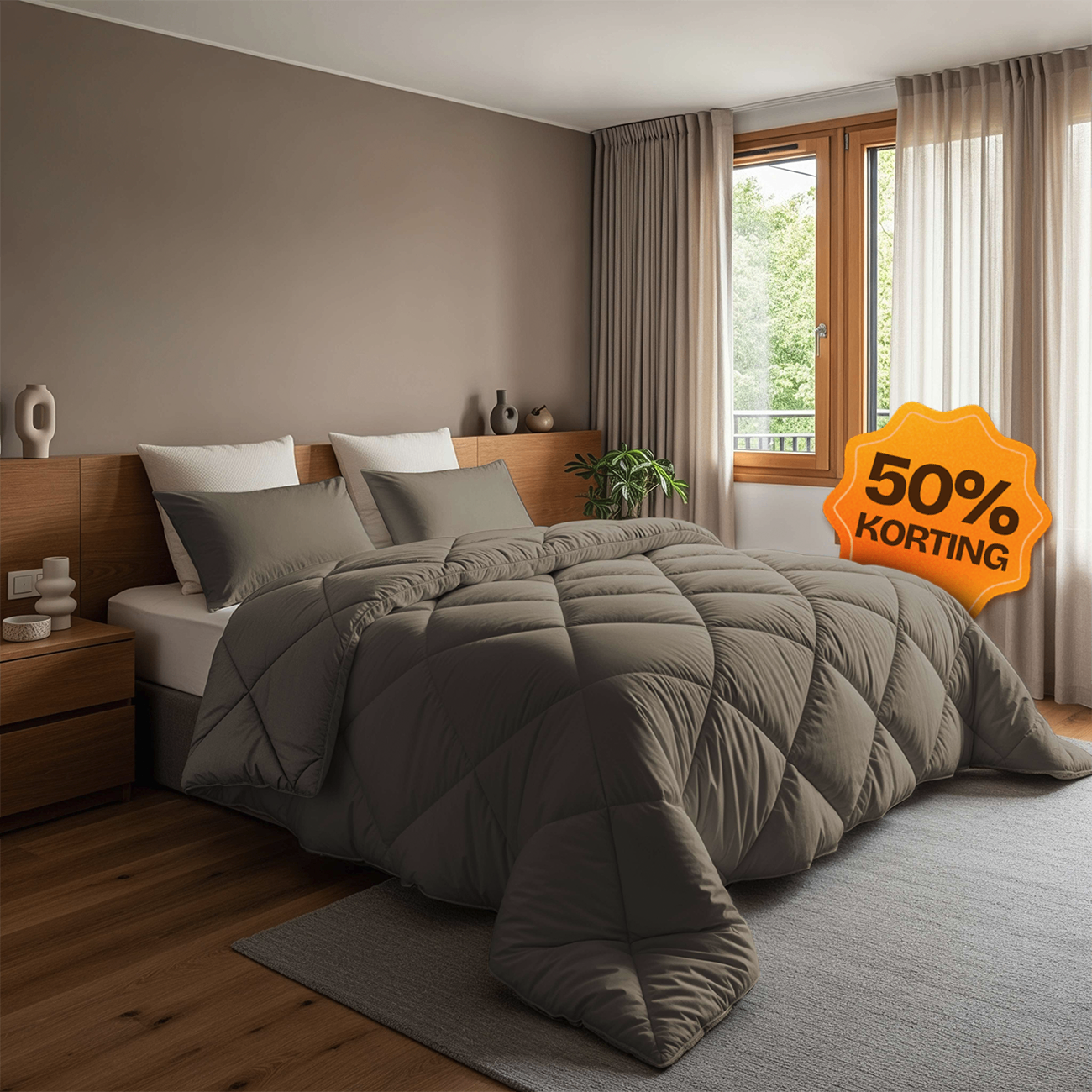 CloudSoft Diamond | Teak Dekbed en Overtrek in 1!