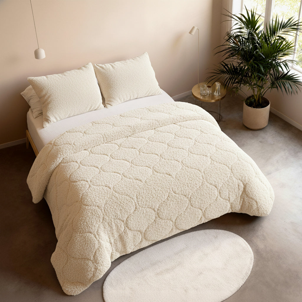 CloudSoft Teddy | Beige Dekbed en Overtrek in 1!