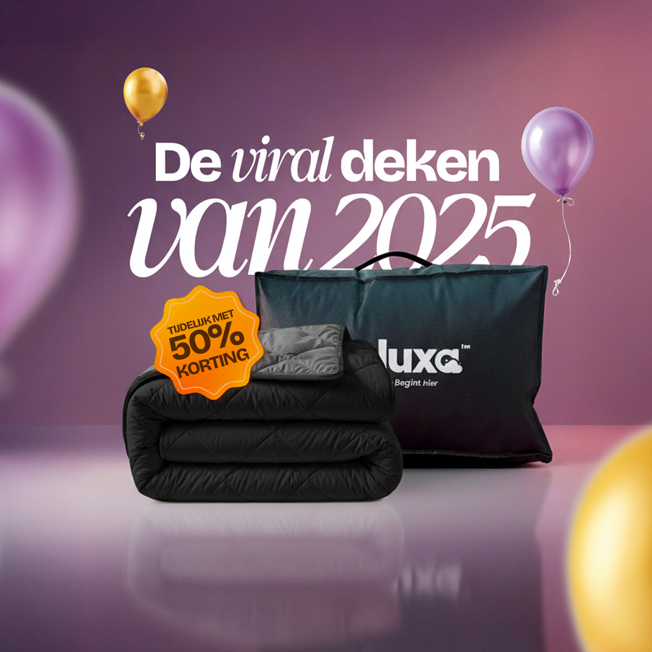 CloudSoft Diamond | Zwart/Antraciet Dekbed en Overtrek in 1!